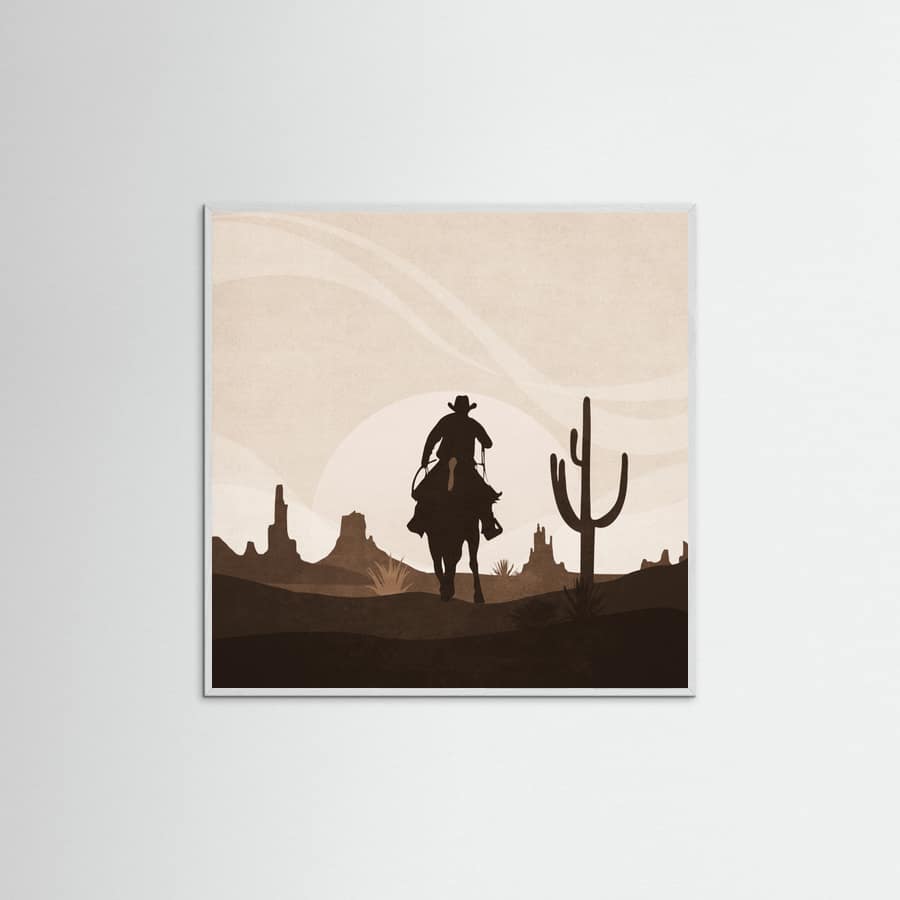 White Wood Sunset Poster