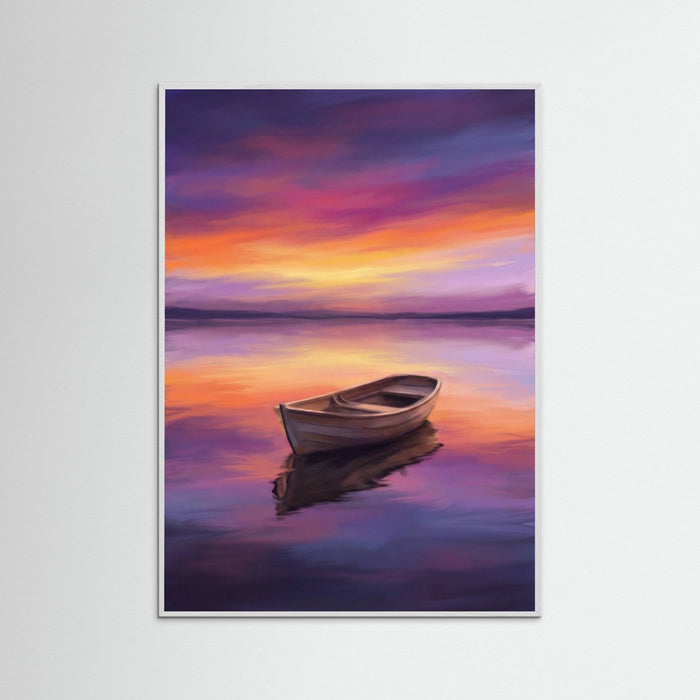 White Wood Sunset Serenity