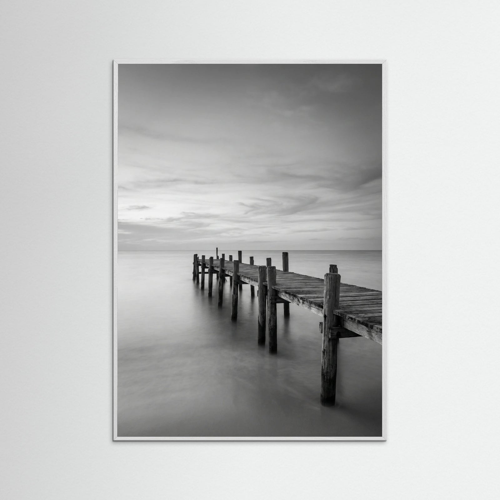 White Wood Surfboard Serenity