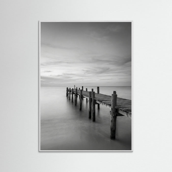 White Wood Surfboard Serenity