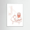 White Wood Table Setting Sketch