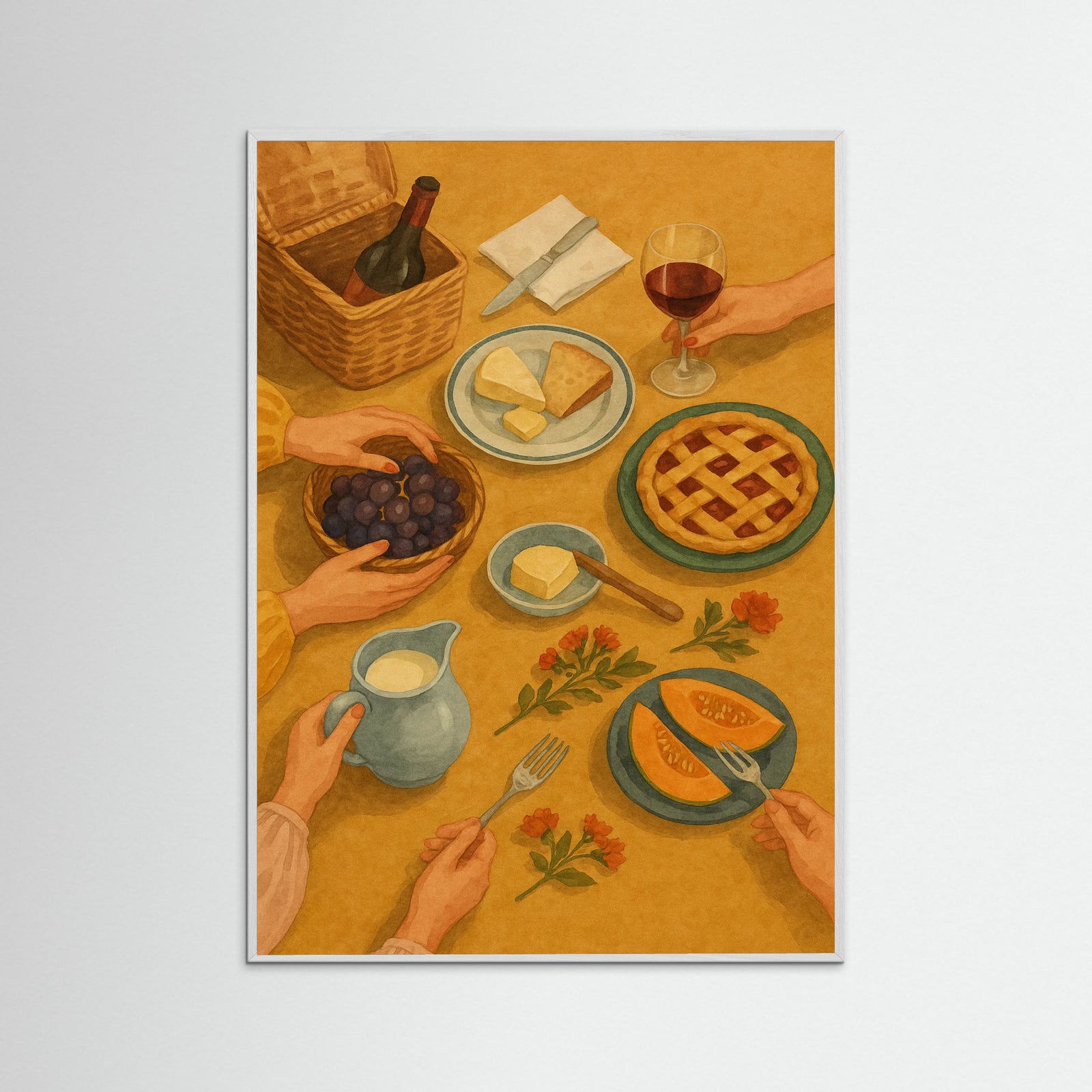 White Wood Tea Time Arrangement 2