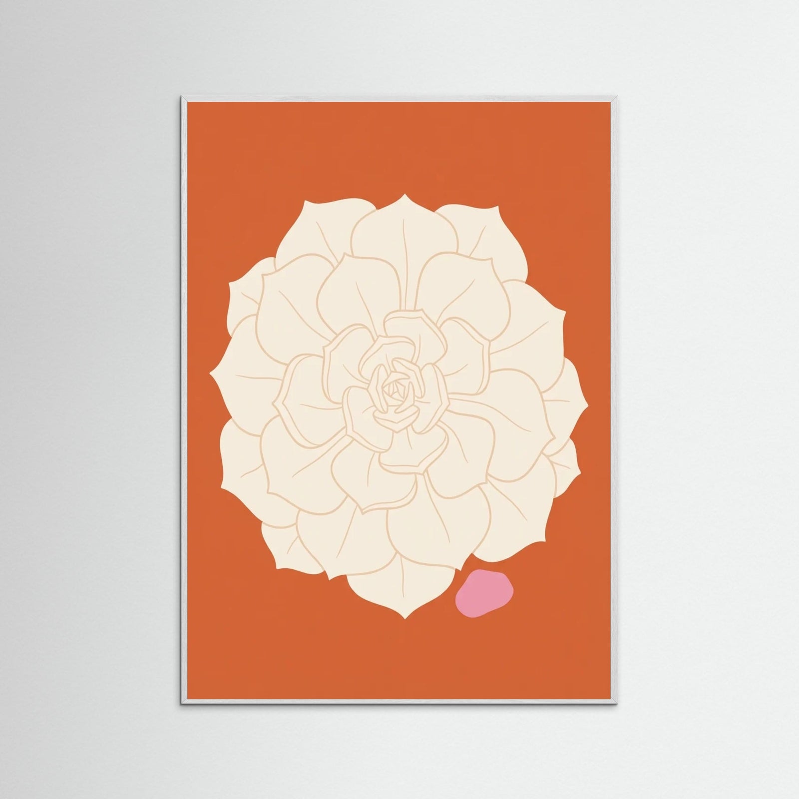White Wood Terracotta Frond