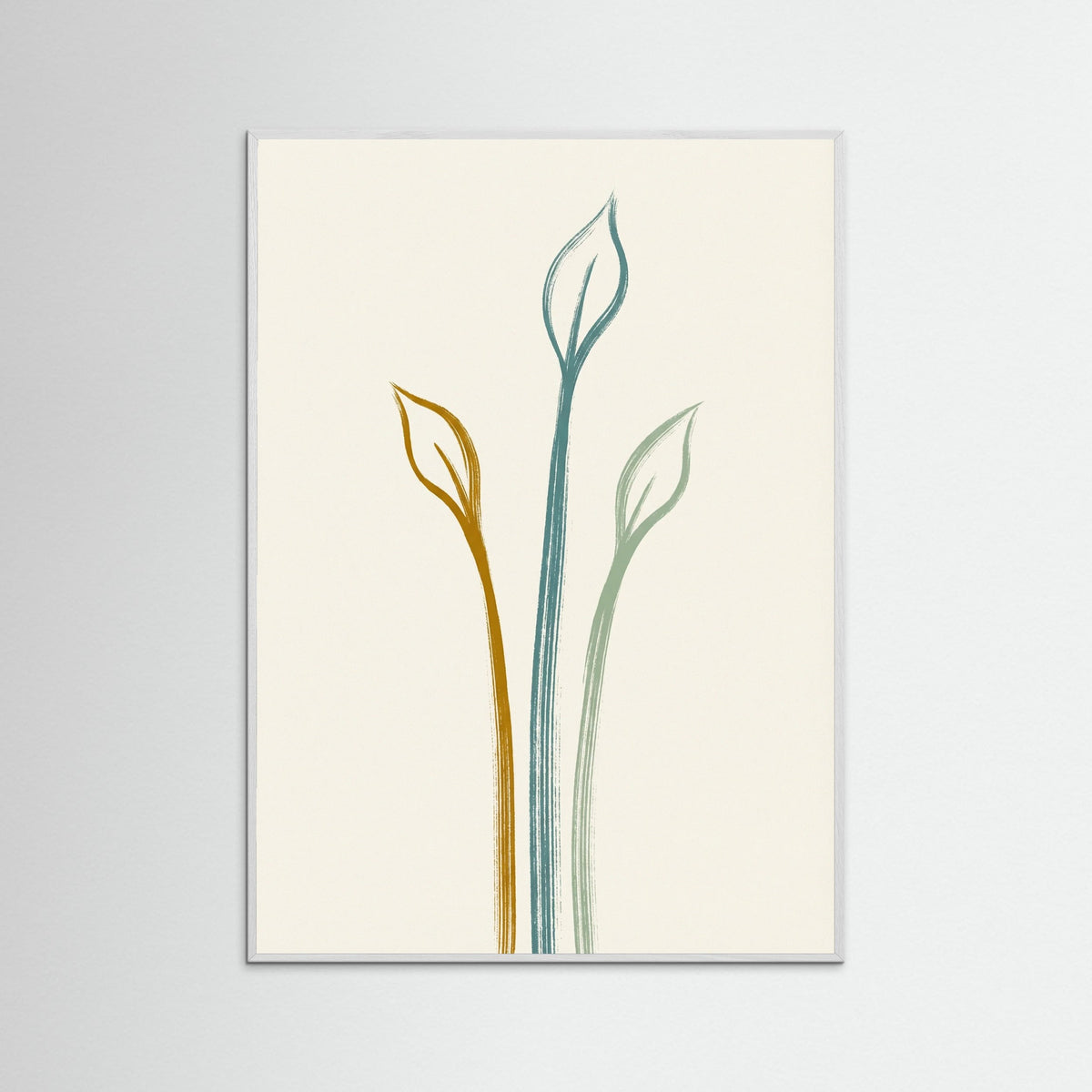 White Wood Textured Flora