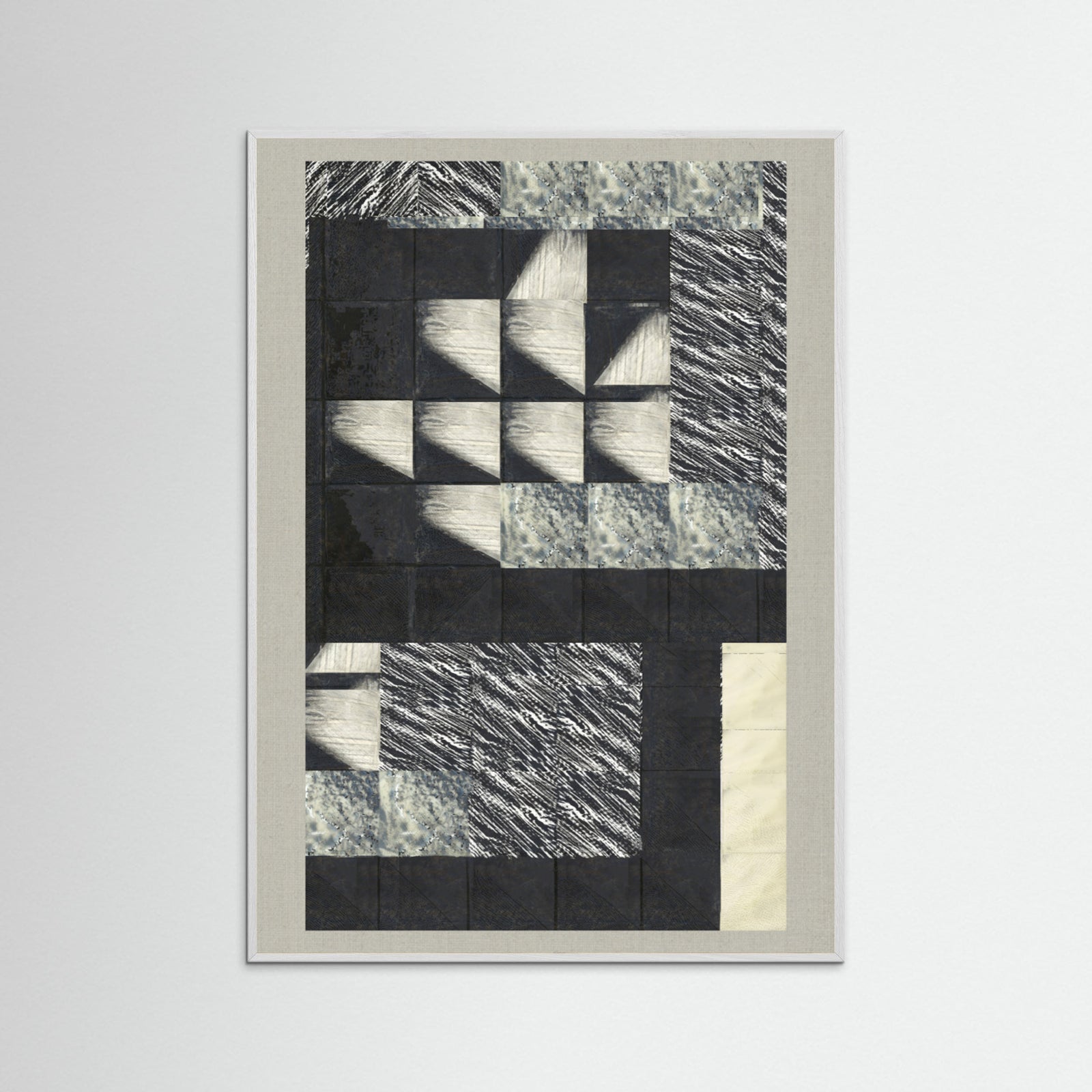 White Wood Textured Tides 1 Poster