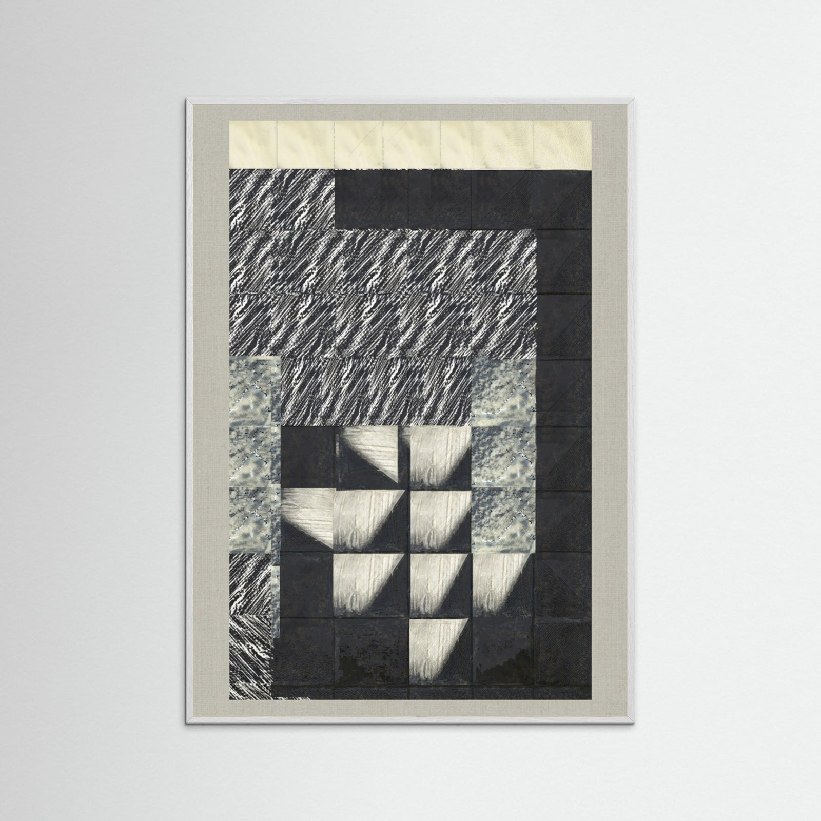 White Wood Textured Tides 2 Poster