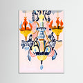 White Wood The Chandelier Poster