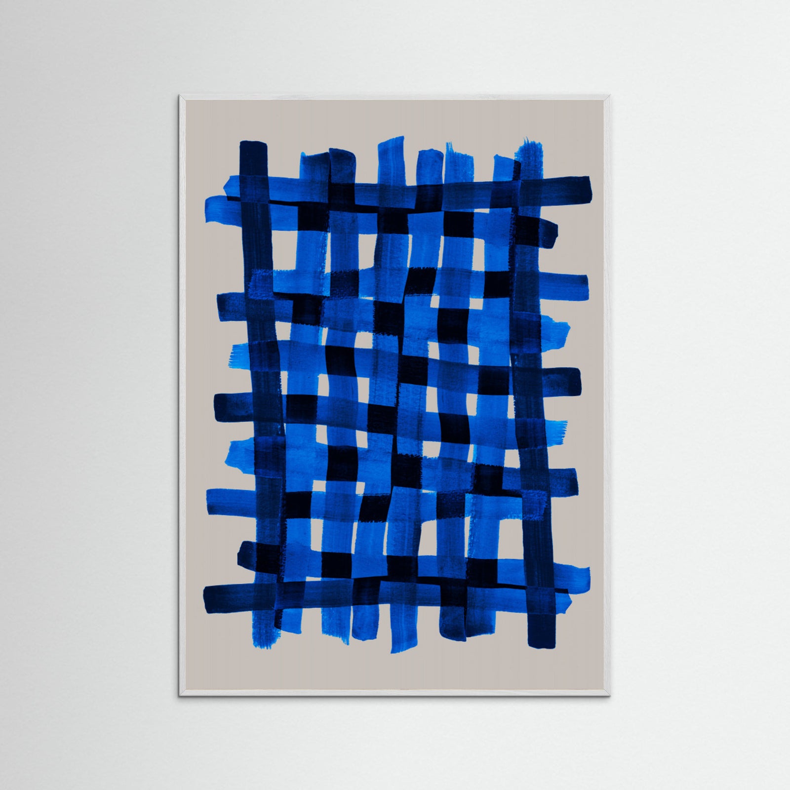White Wood The Grid 5 Poster