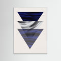 White Wood Three Triangular Geometric Poster