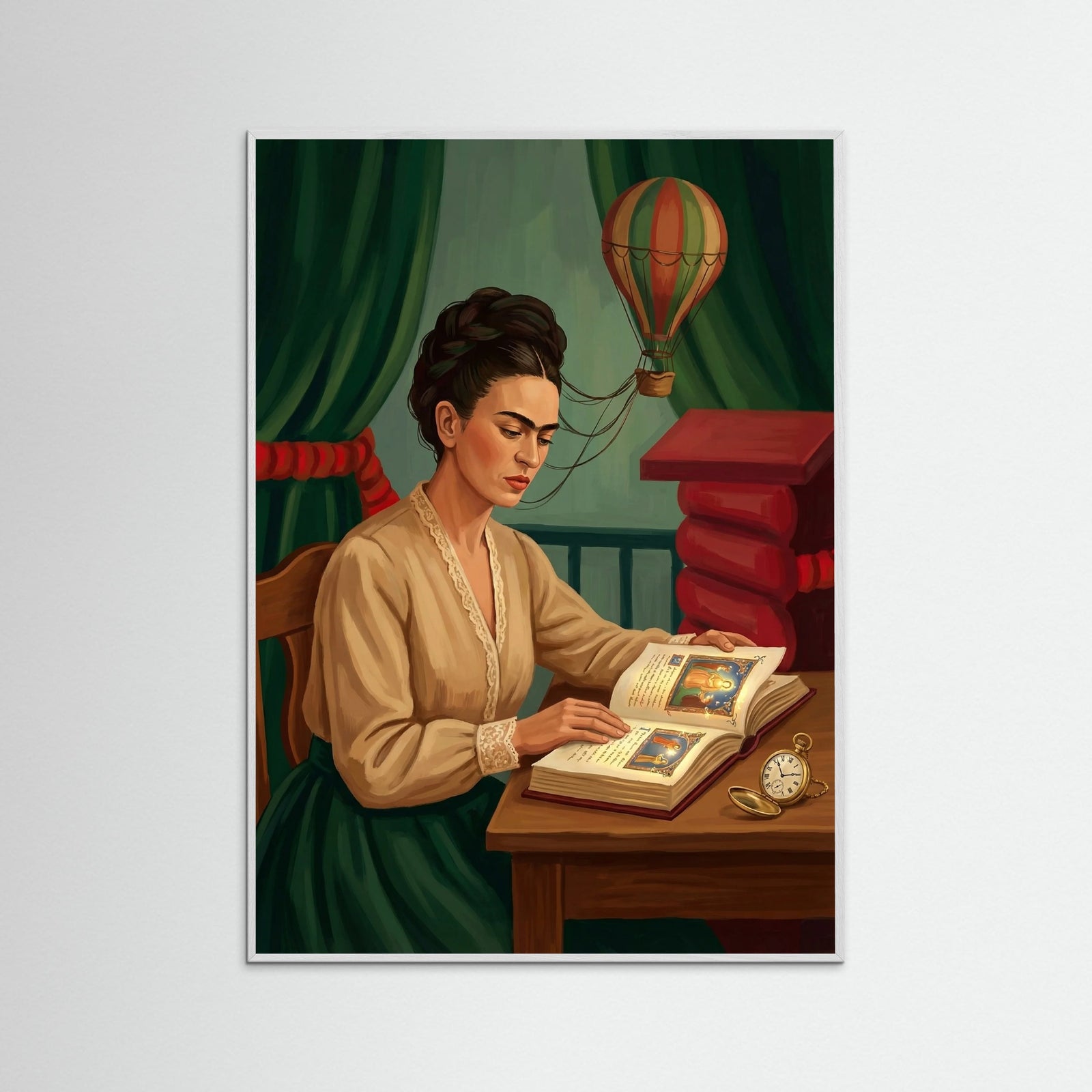 White Wood Time Flies Portrait