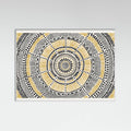White Wood Tribal Sun Poster