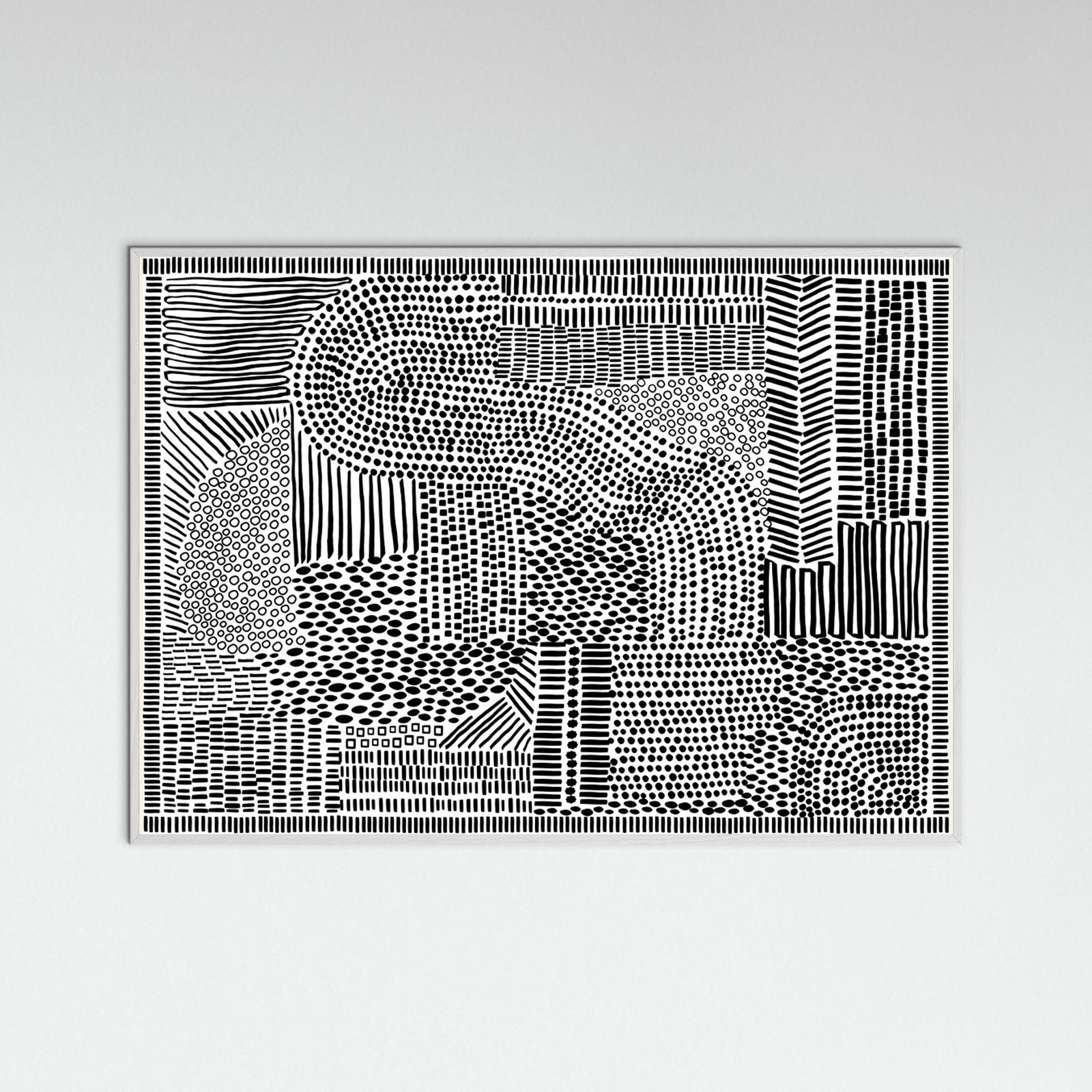 White Wood Tribal Tapestry Poster