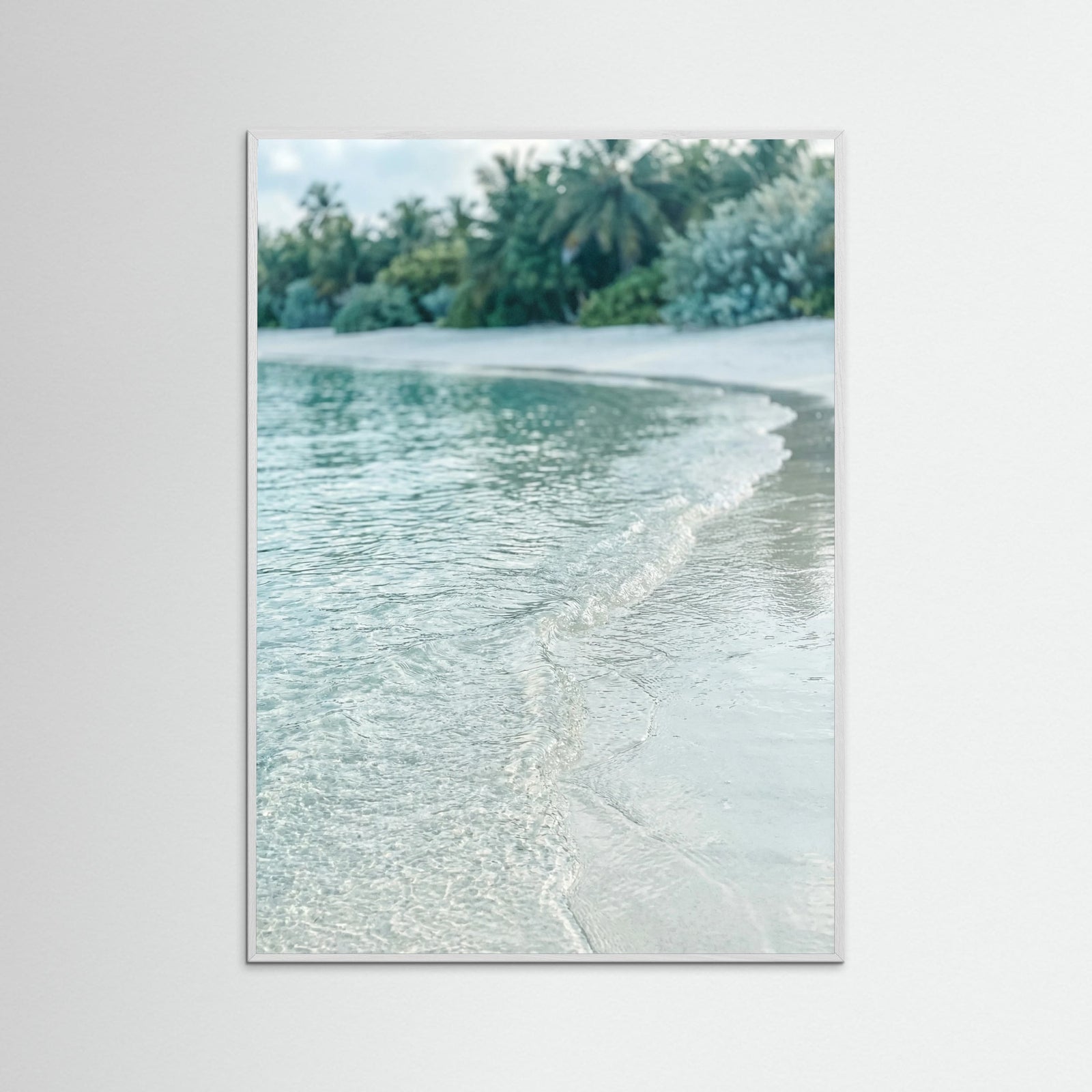 White Wood Tropical Azure Breeze