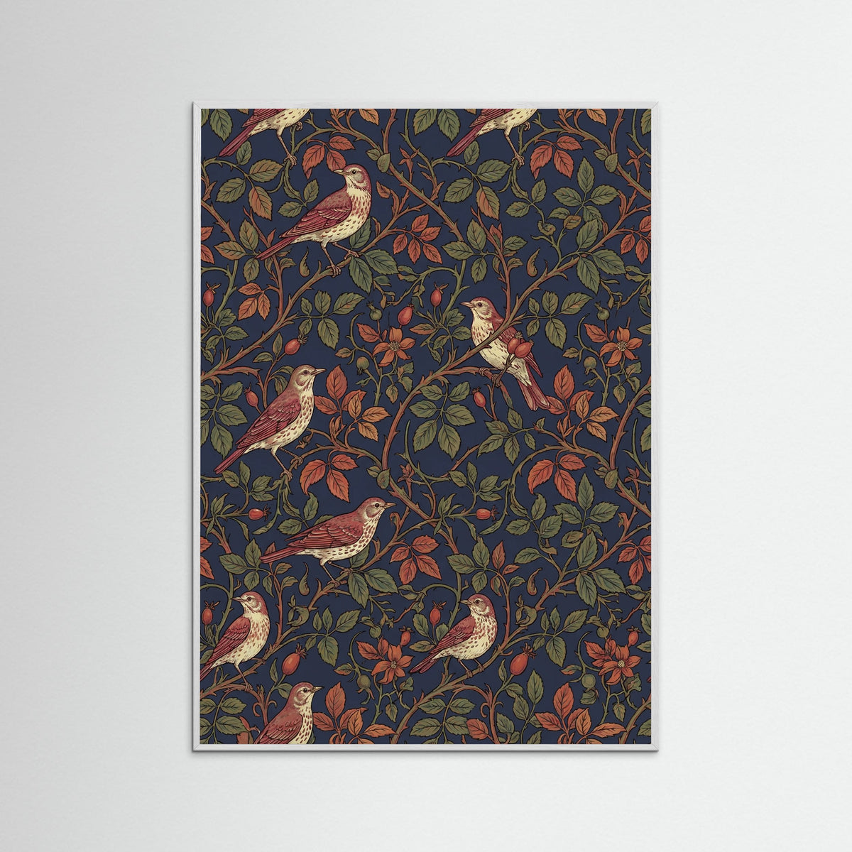White Wood Tulip Flower Pattern