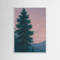 White Wood Twilight Pines