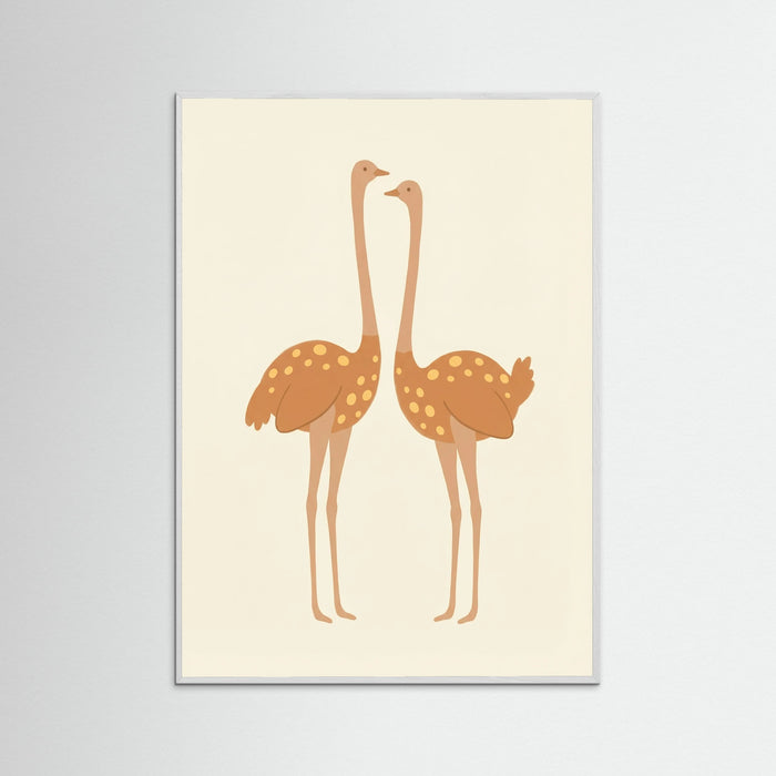 White Wood Twin Giraffes