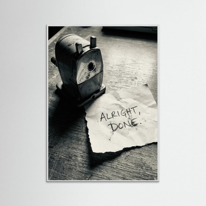White Wood Typewritten Statement