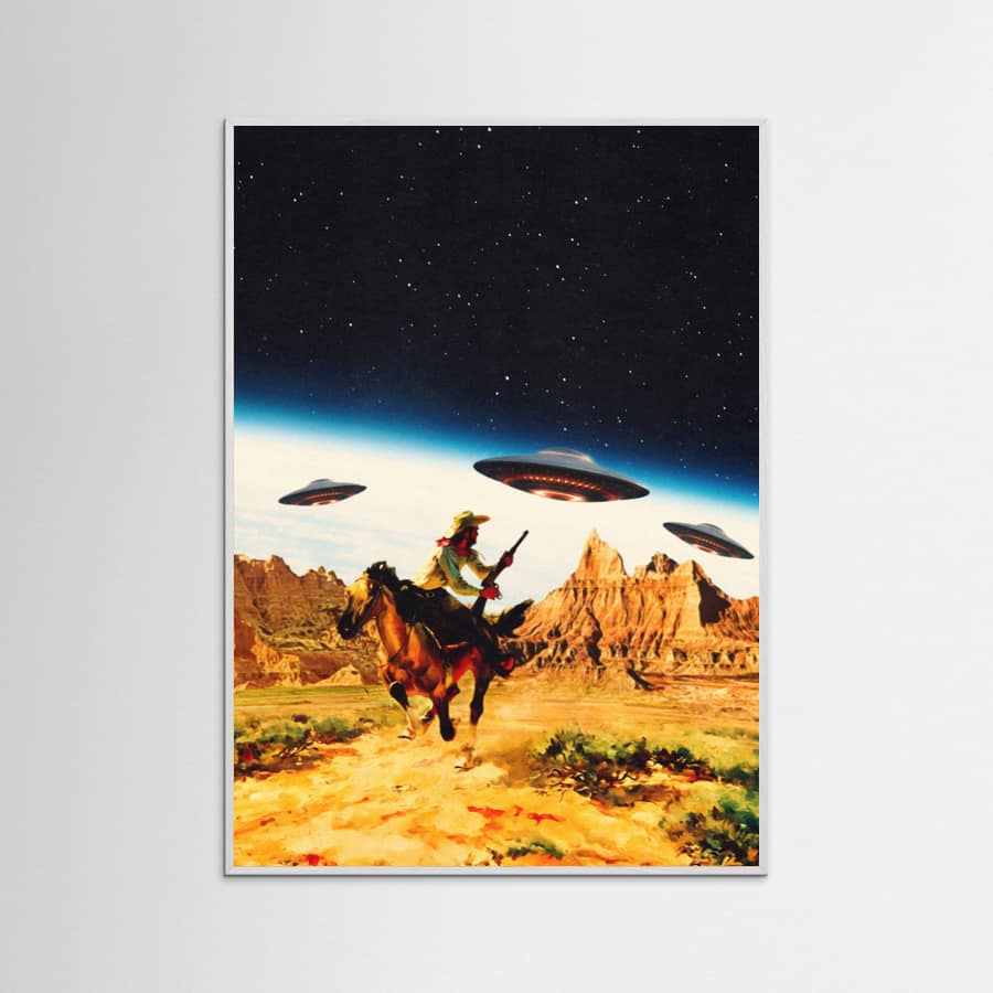 Póster UFO Space Chase – póster e impresión artística