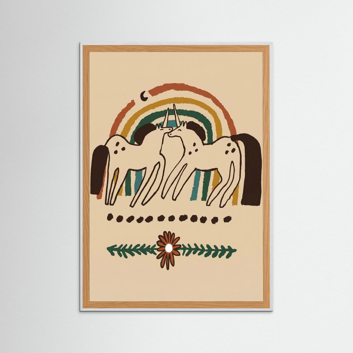 White Wood Unicorn Rainbow Bond