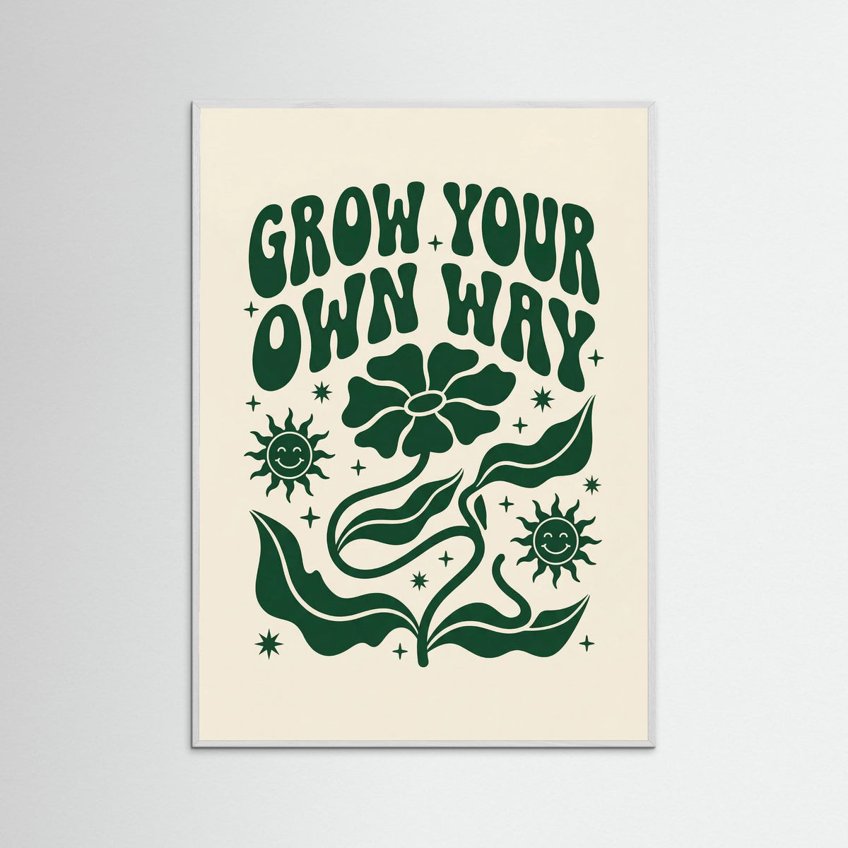 White Wood Uplifting Retro Affirmation