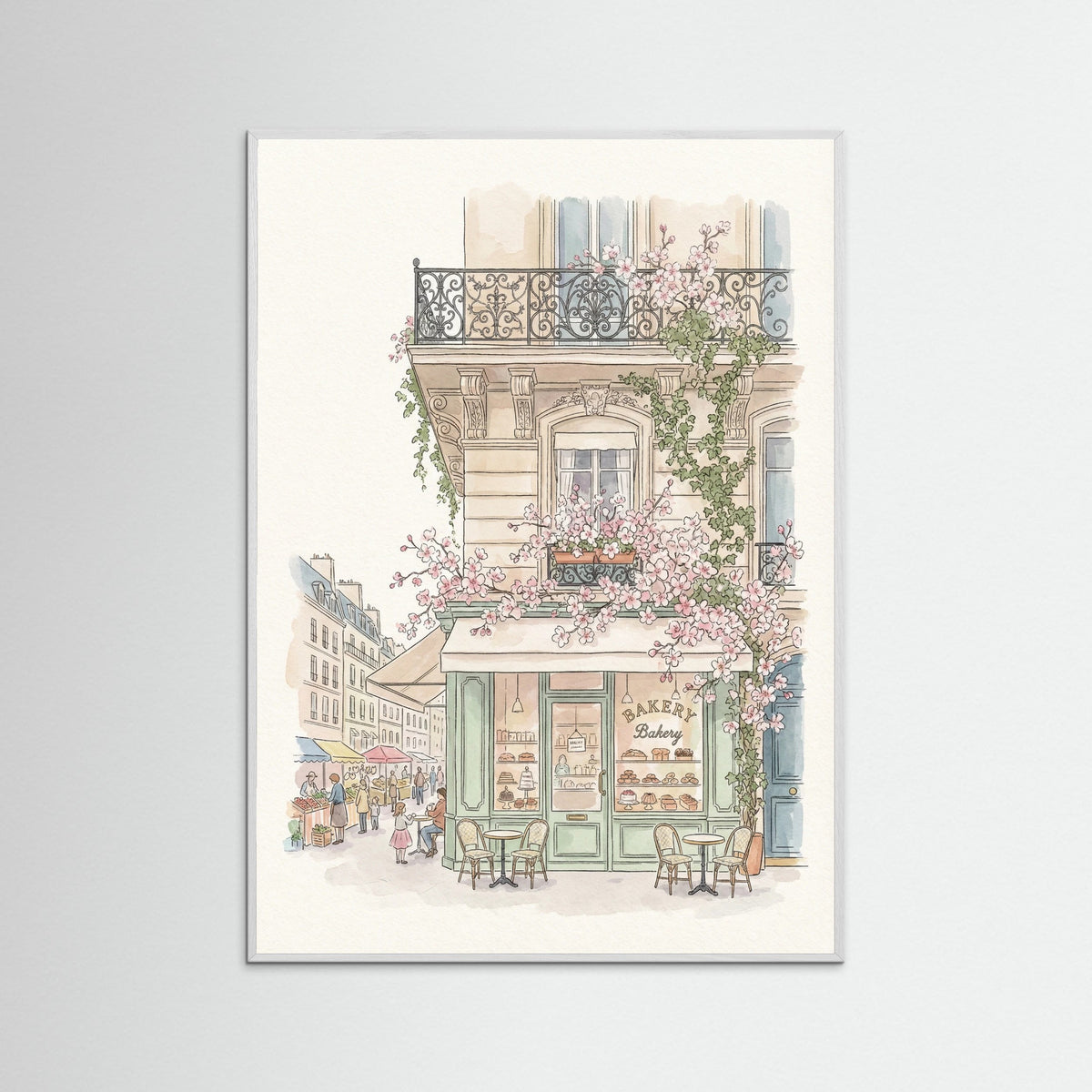 White Wood Urban Blooms