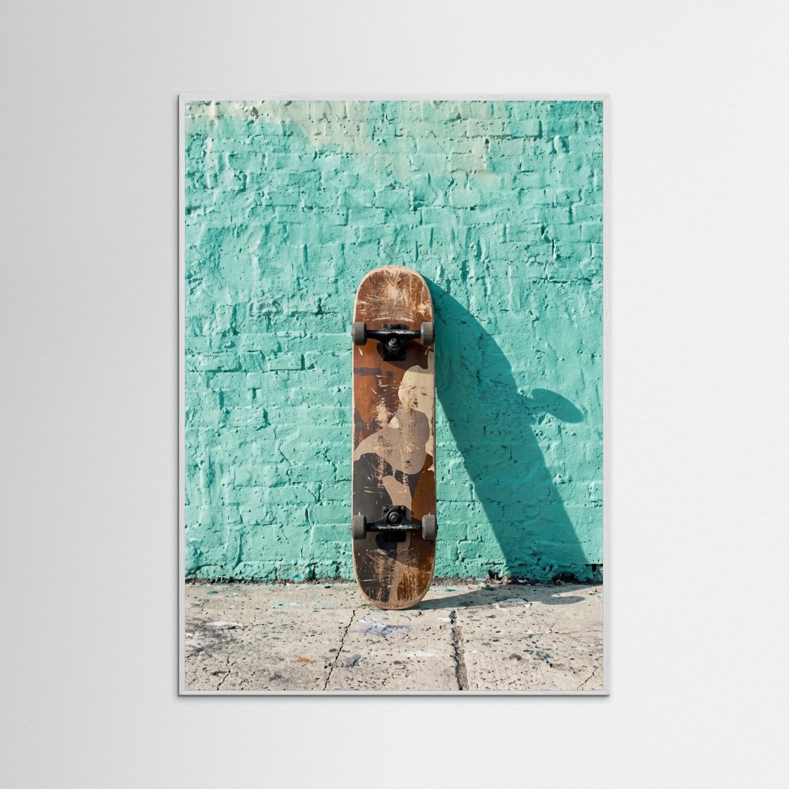 White Wood Urban Teal