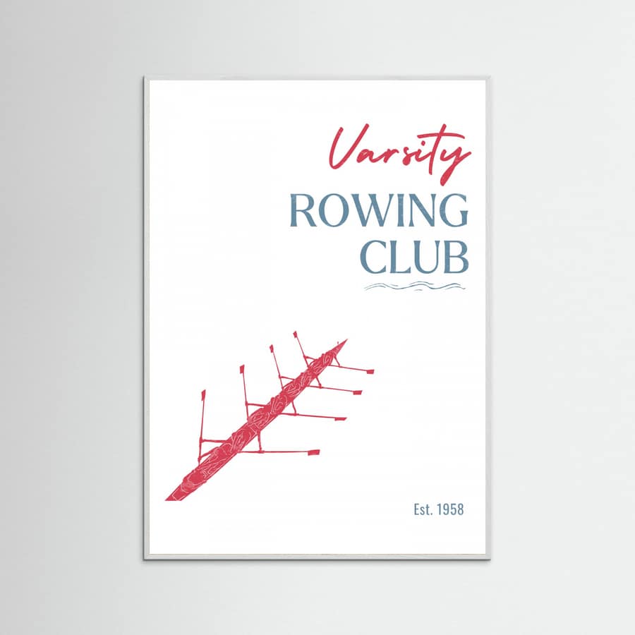 Varsity Rowing Club -juliste – juliste ja taidepainatus