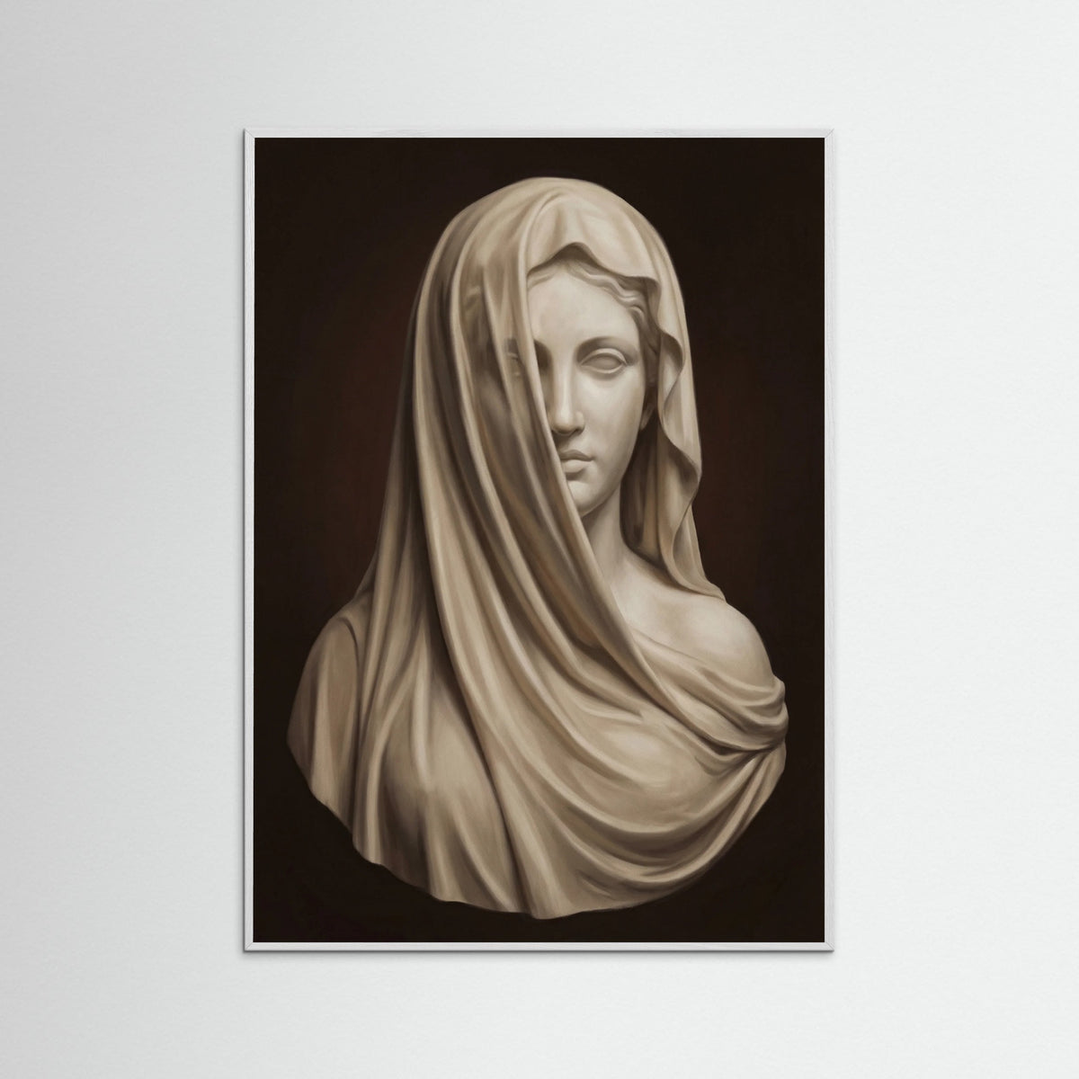 White Wood Veiled Form