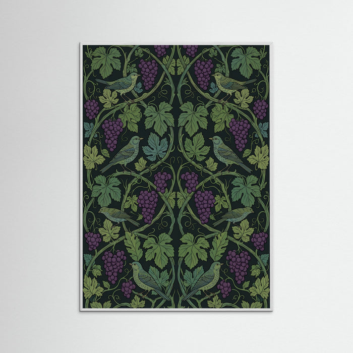 White Wood Verdant Bloom Pattern