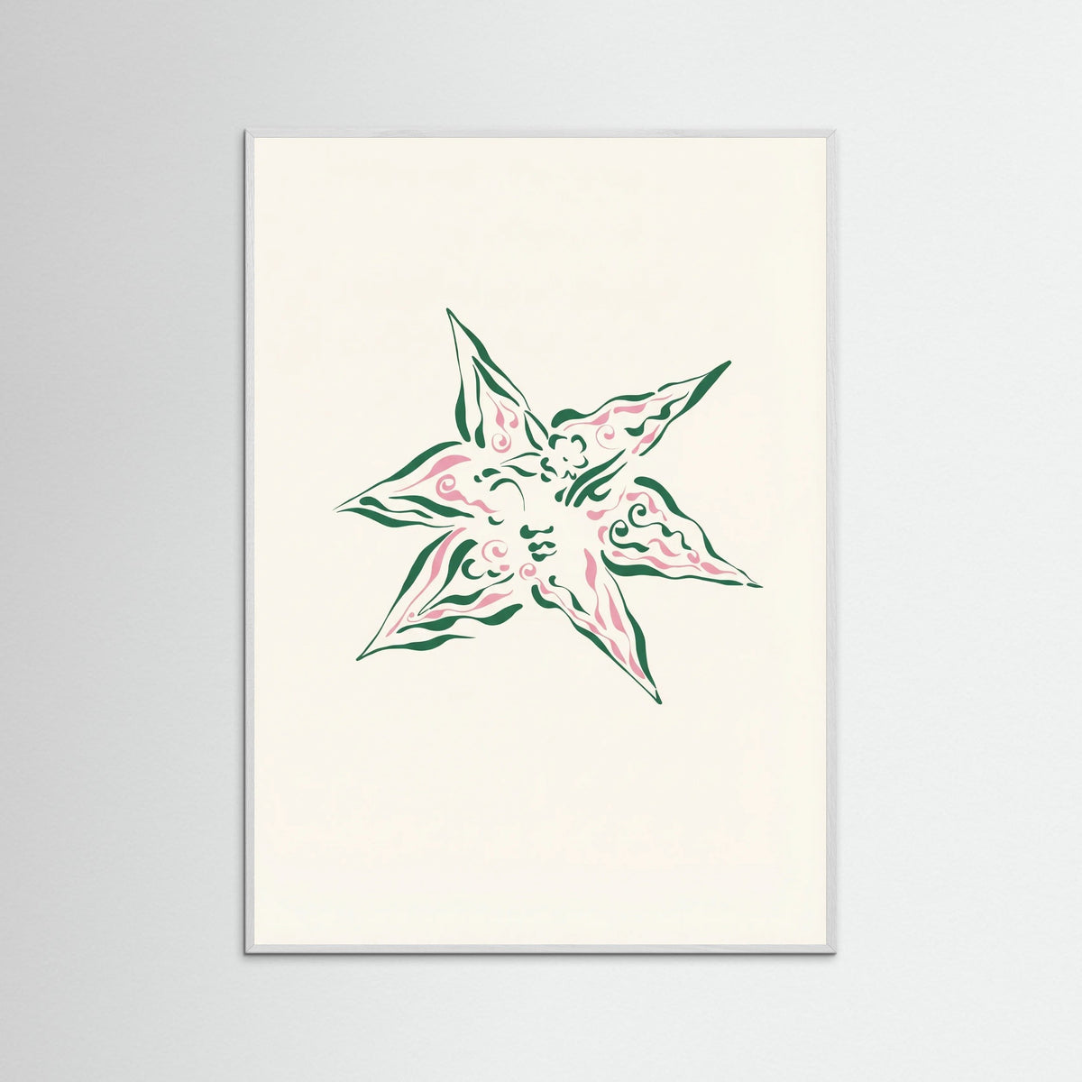 White Wood Verdant Bloom Star