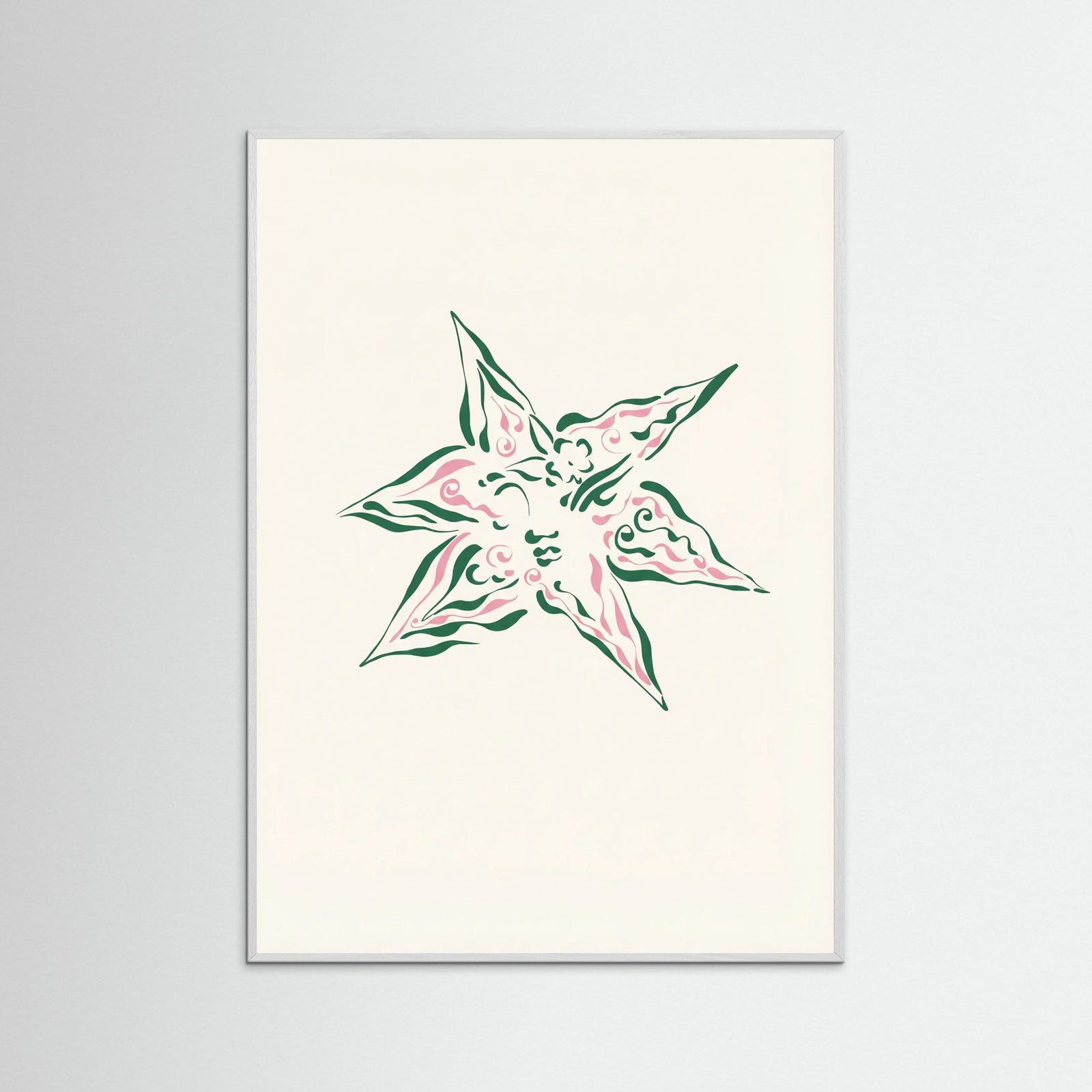 White Wood Verdant Bloom Star