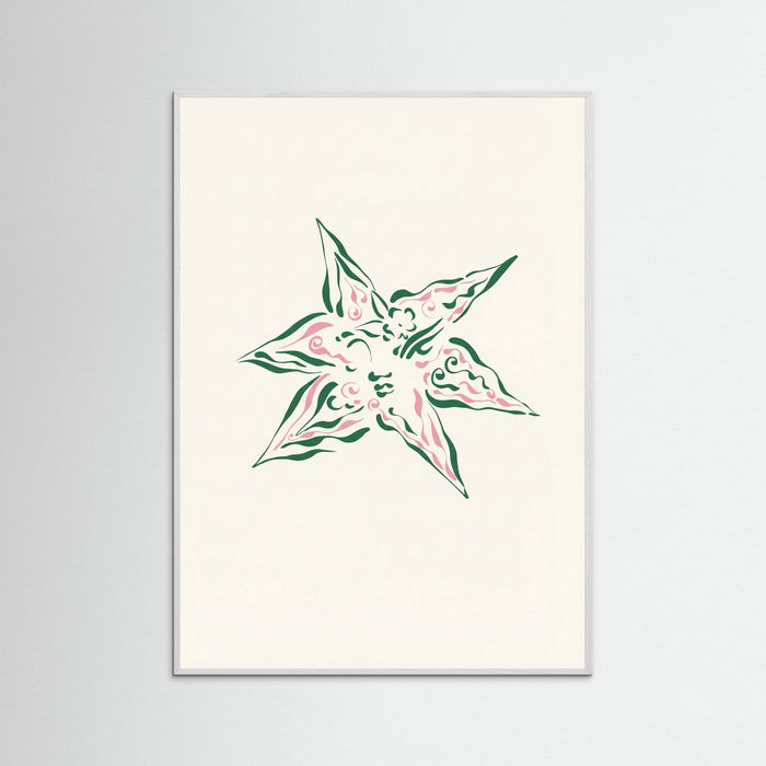 White Wood Verdant Bloom Star