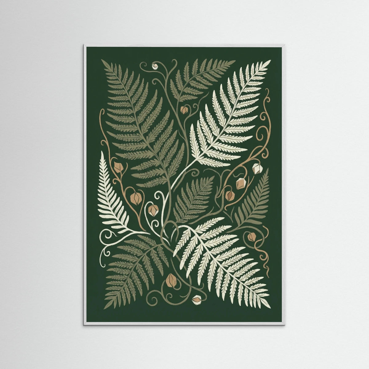 White Wood Verdant Bloom Vines