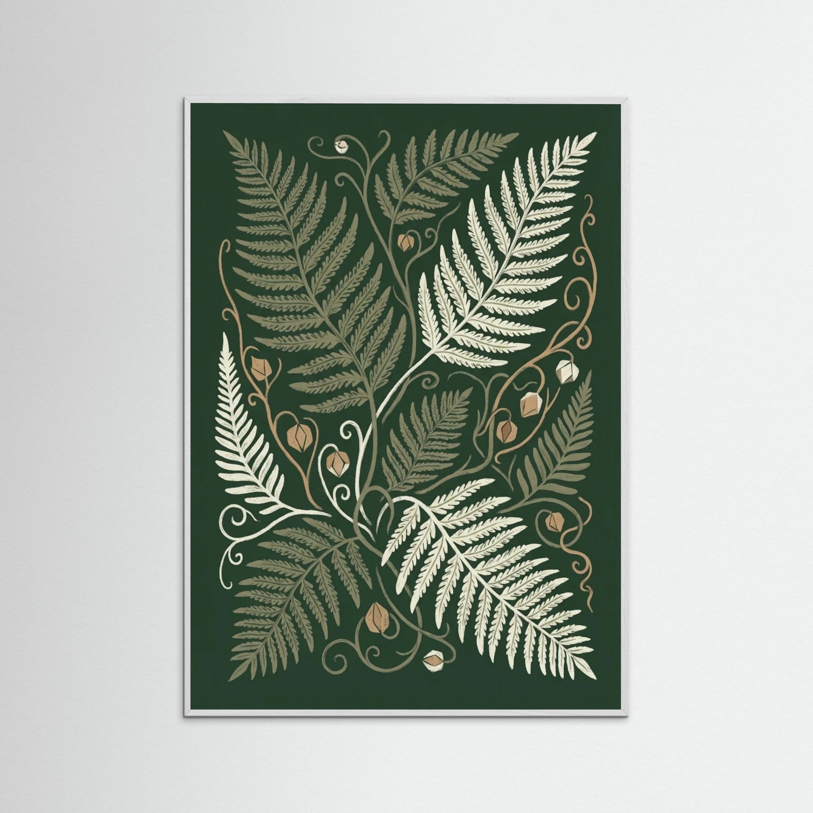 White Wood Verdant Bloom Vines