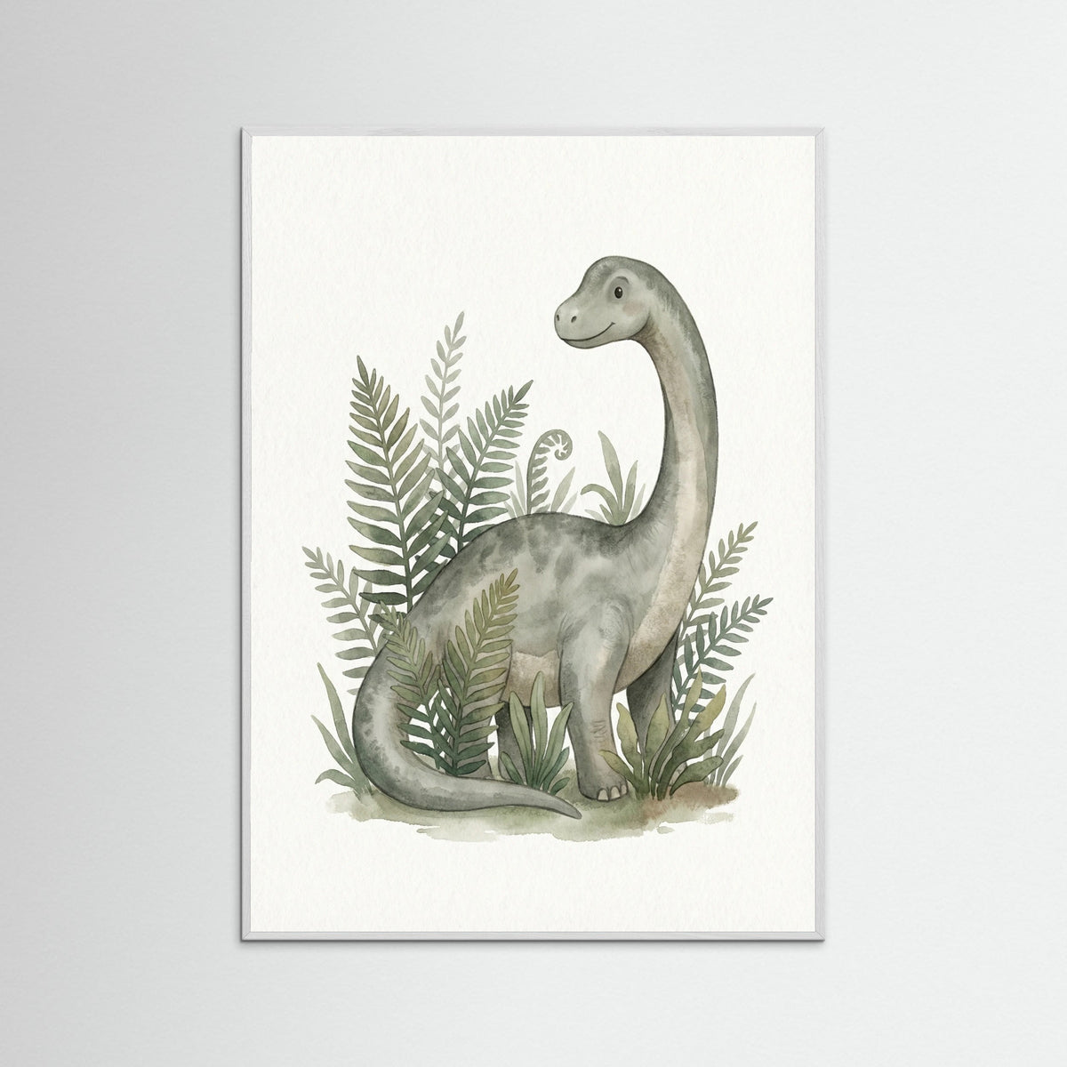 White Wood Verdant Dino Portrait