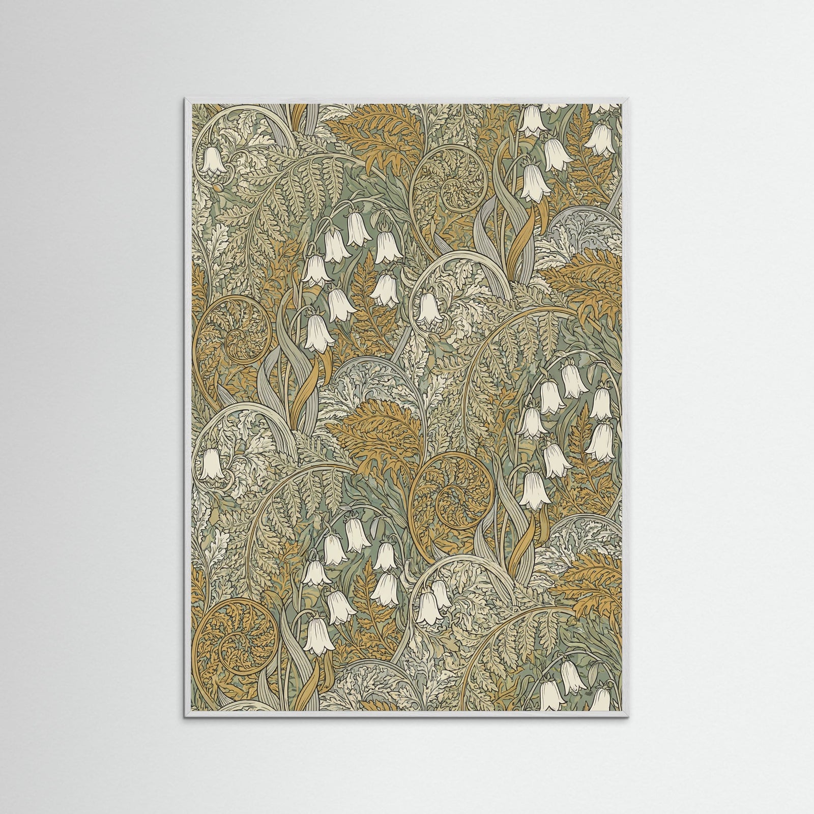 White Wood Verdant Pattern