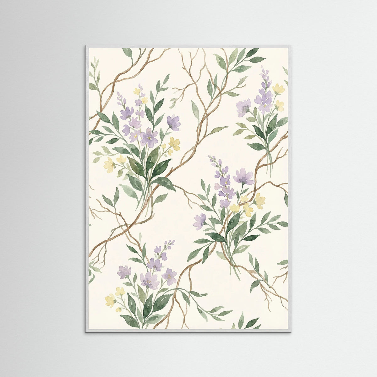 White Wood Verdant Vines