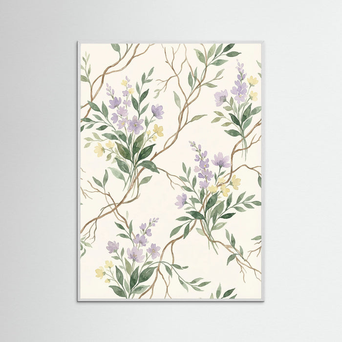 White Wood Verdant Vines