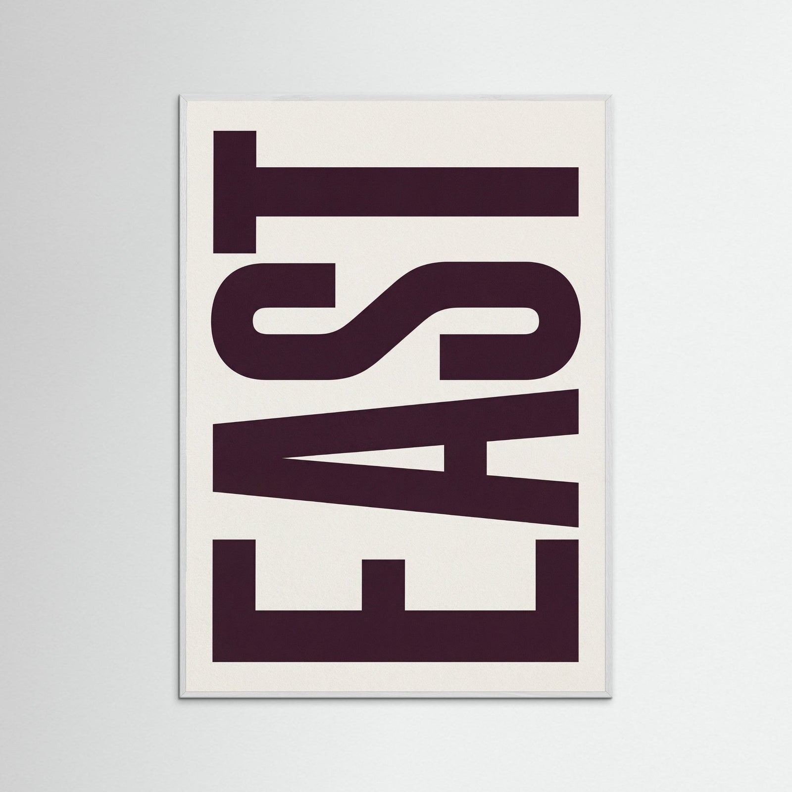 White Wood Vertical Typography