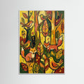 White Wood Vibrant Abstract Forms