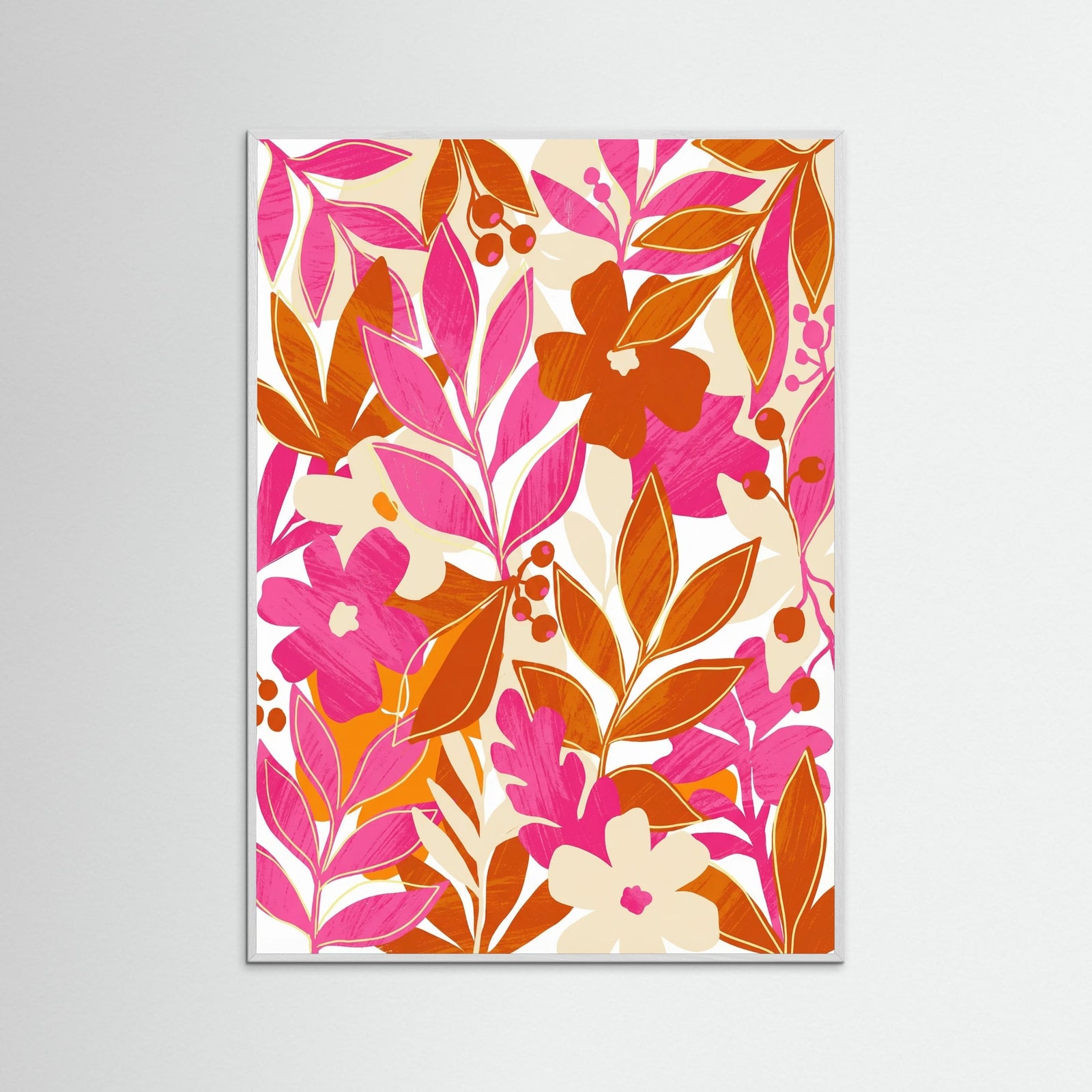 White Wood Vibrant Blooms