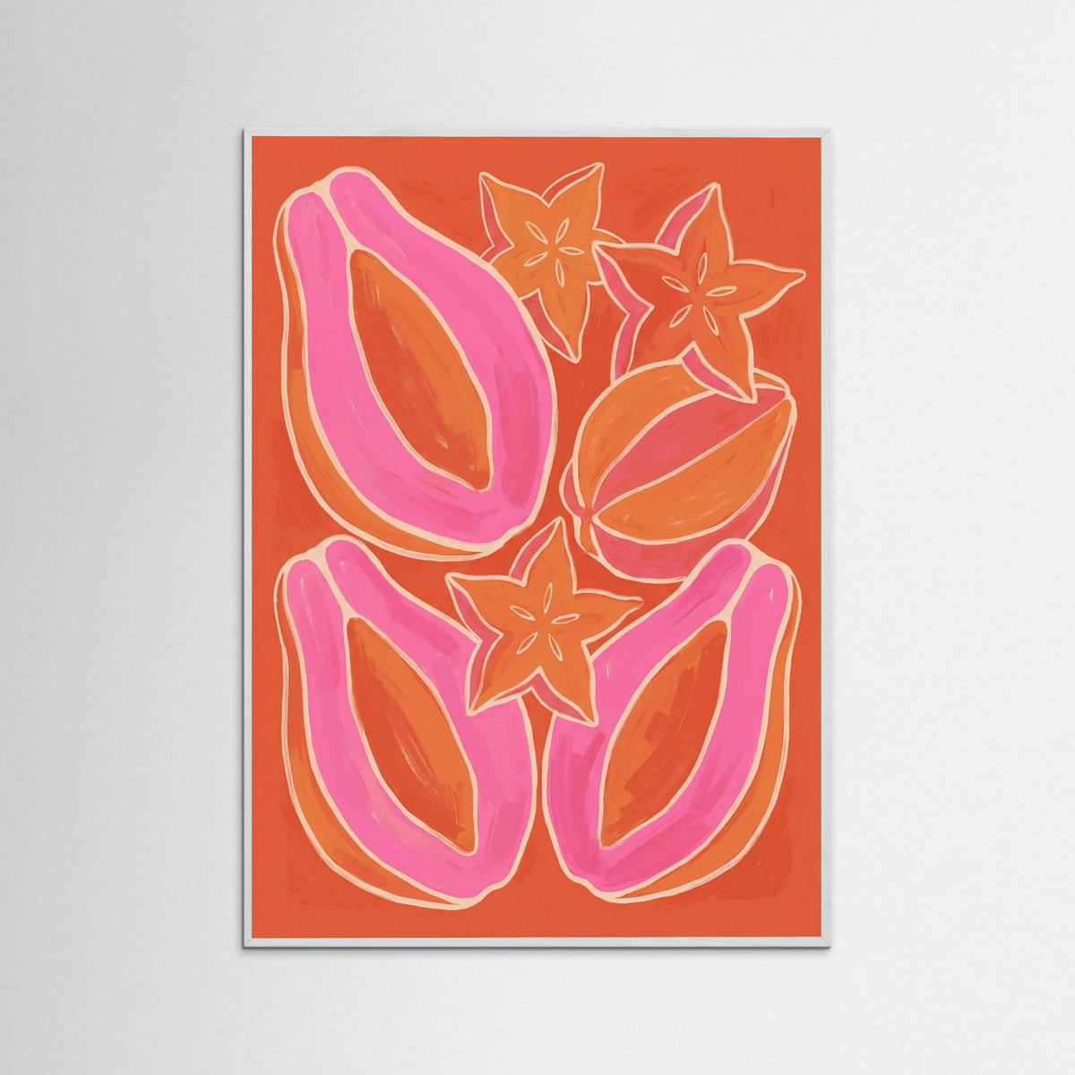 White Wood Vibrant Blooms