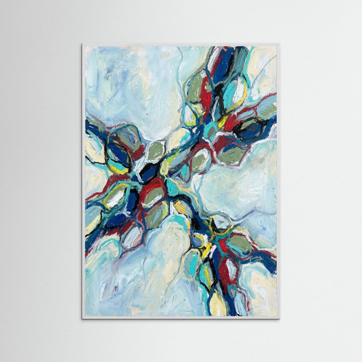 White Wood Vibrant Blue Surge