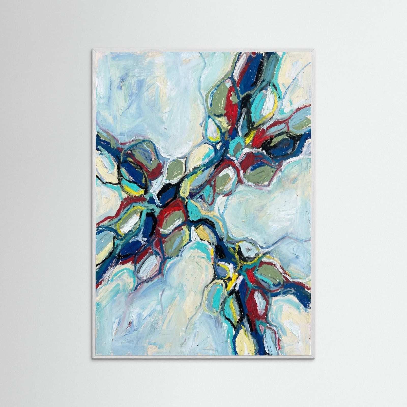 White Wood Vibrant Blue Surge