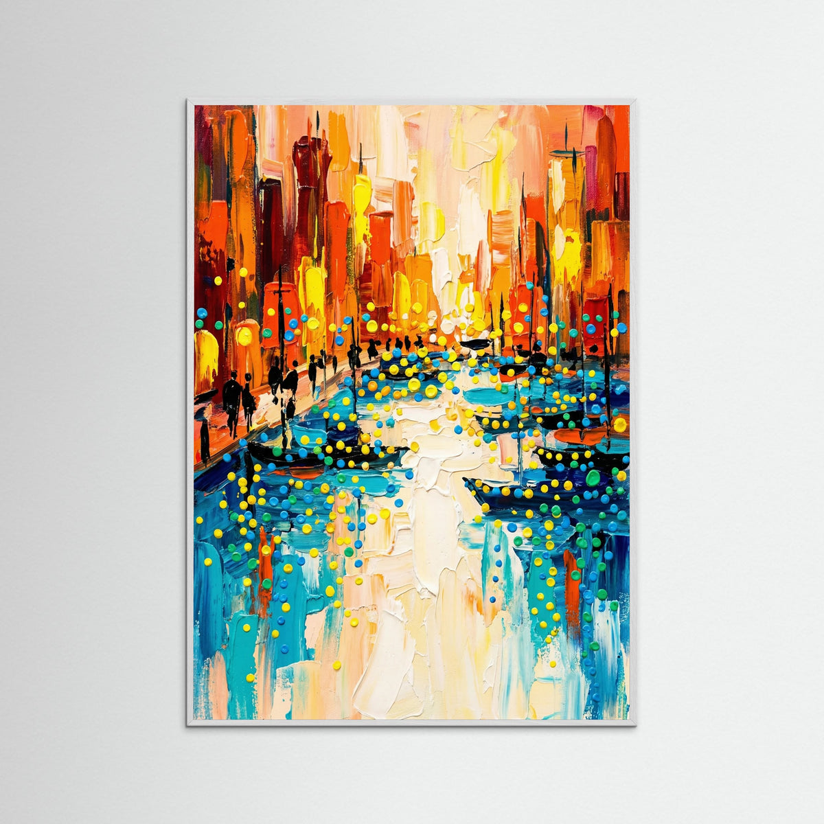 White Wood Vibrant Cityscape