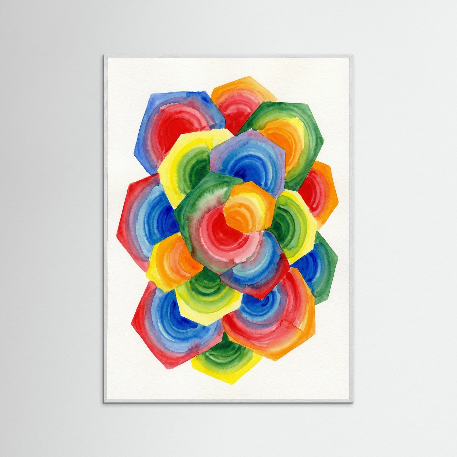 White Wood Vibrant Concentric Harmony