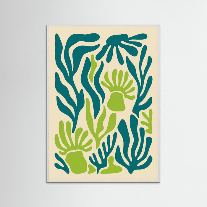 White Wood Vibrant Coral Bloom