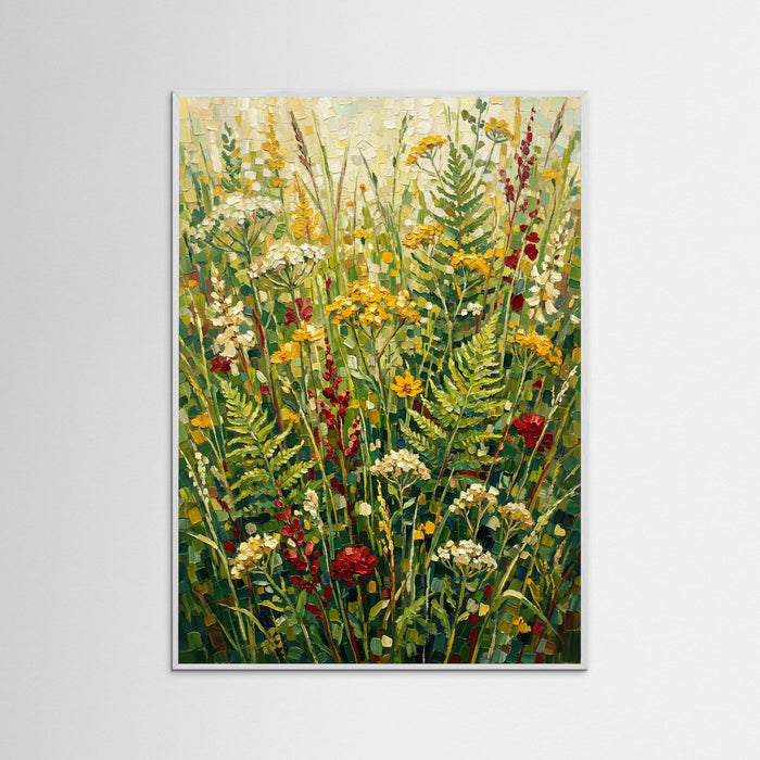 White Wood Vibrant Garden Tapestry