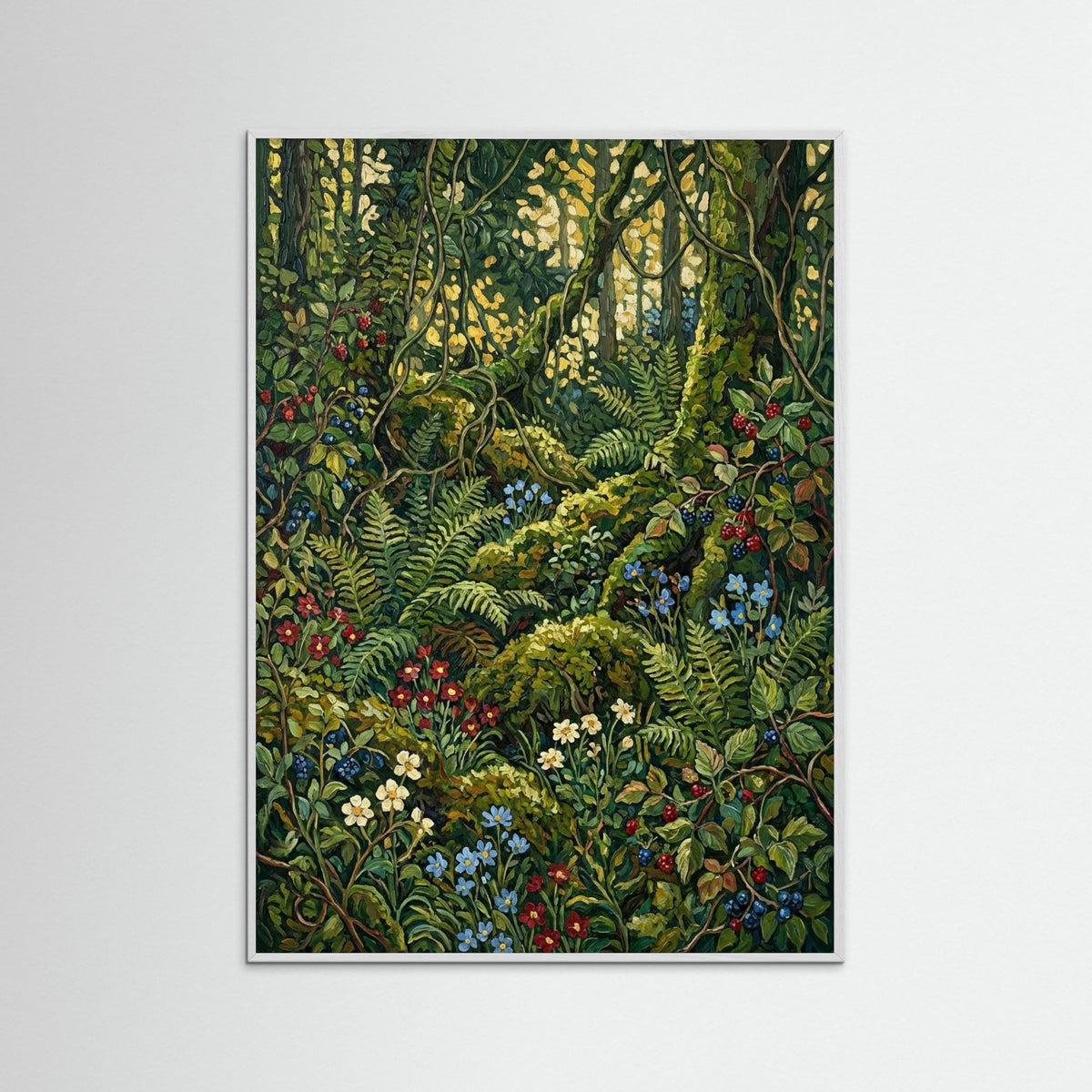 White Wood Vibrant Garden