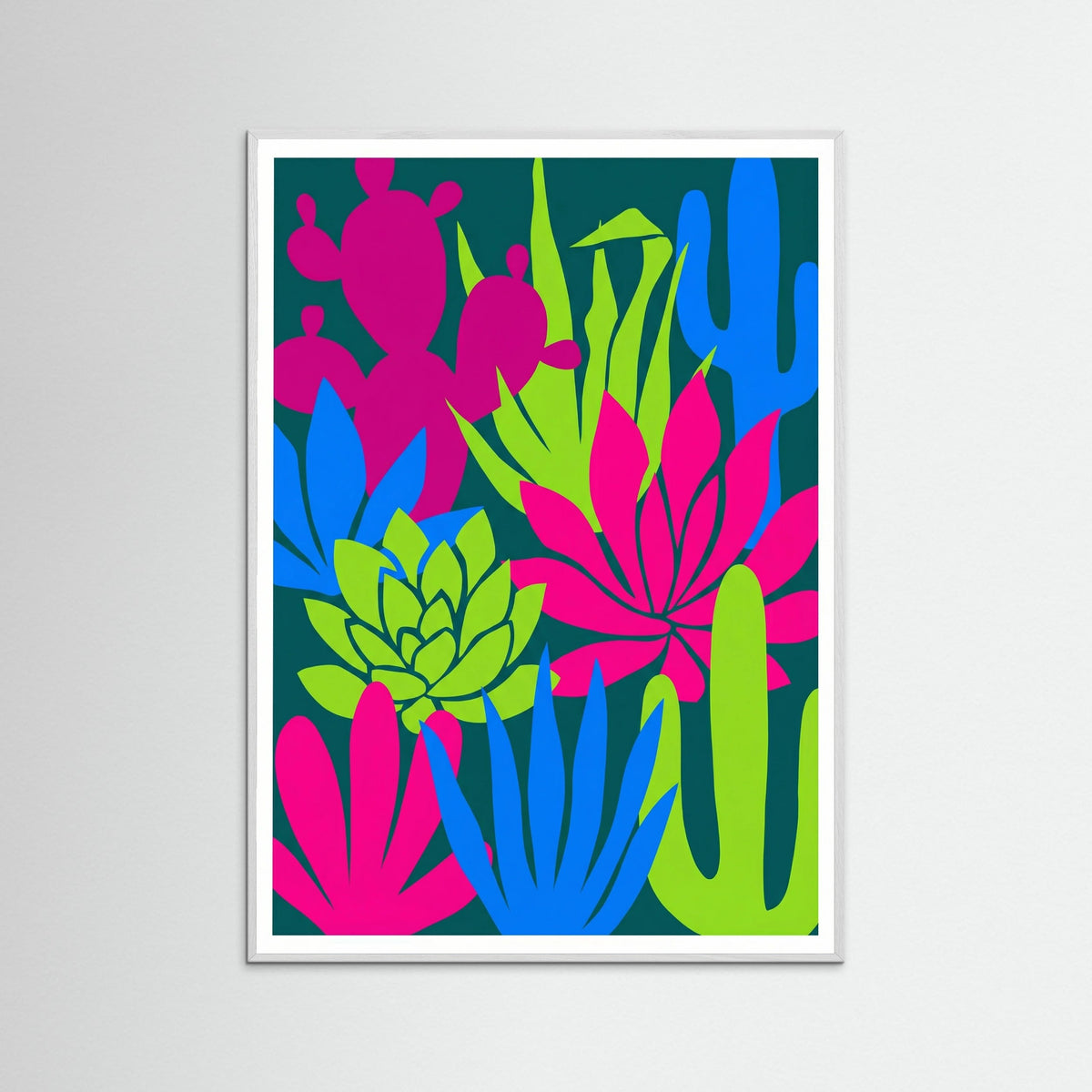 White Wood Vibrant Garden